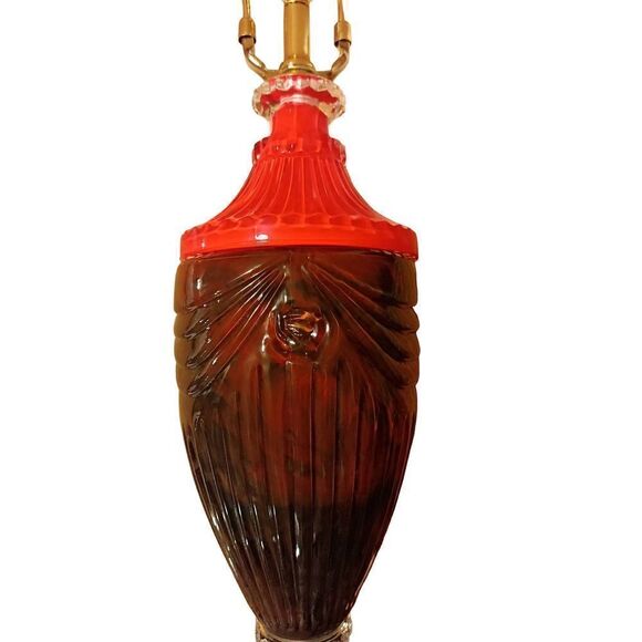 Vintage glass earn style lamp - Picture 2 of 11